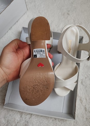 Beyaz Platform Topuklu Gelin Ayakkabı - Görsel 3