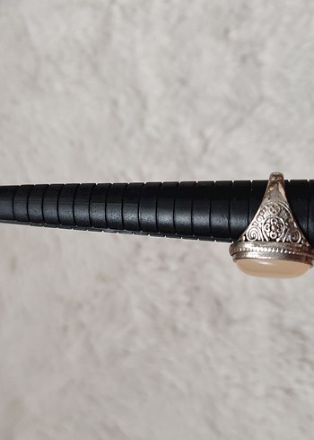 Pudra Pembe Taşlı Bohem Kadın Yüzük - Görsel 4