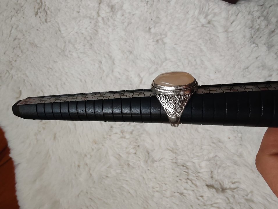 Pudra Pembe Taşlı Bohem Kadın Yüzük - Görsel 5