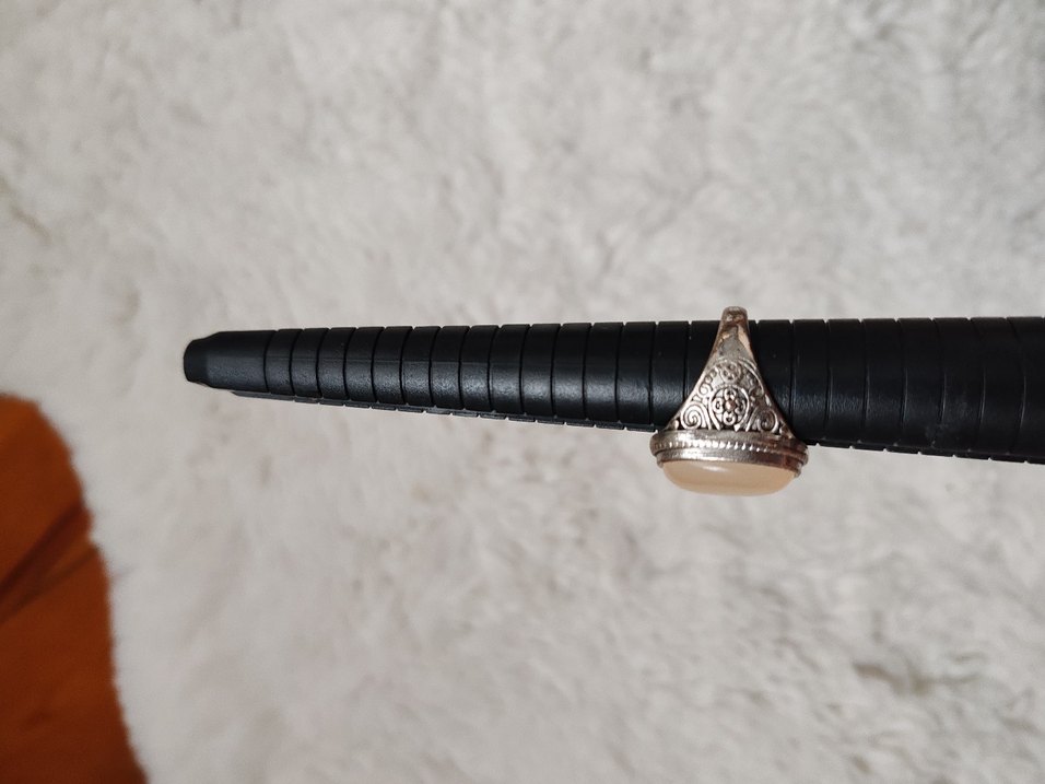 Pudra Pembe Taşlı Bohem Kadın Yüzük - Görsel 4