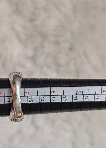 Dantel Detaylı Vintage İnci Yüzük - Görsel 3