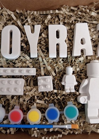 Magnetli Hediyelik Boyama Seti Taş Tozu Alçı - Görsel 5