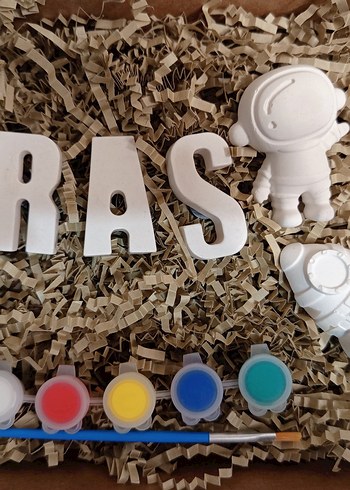 Magnetli Hediyelik Boyama Seti Taş Tozu Alçı - Görsel 6