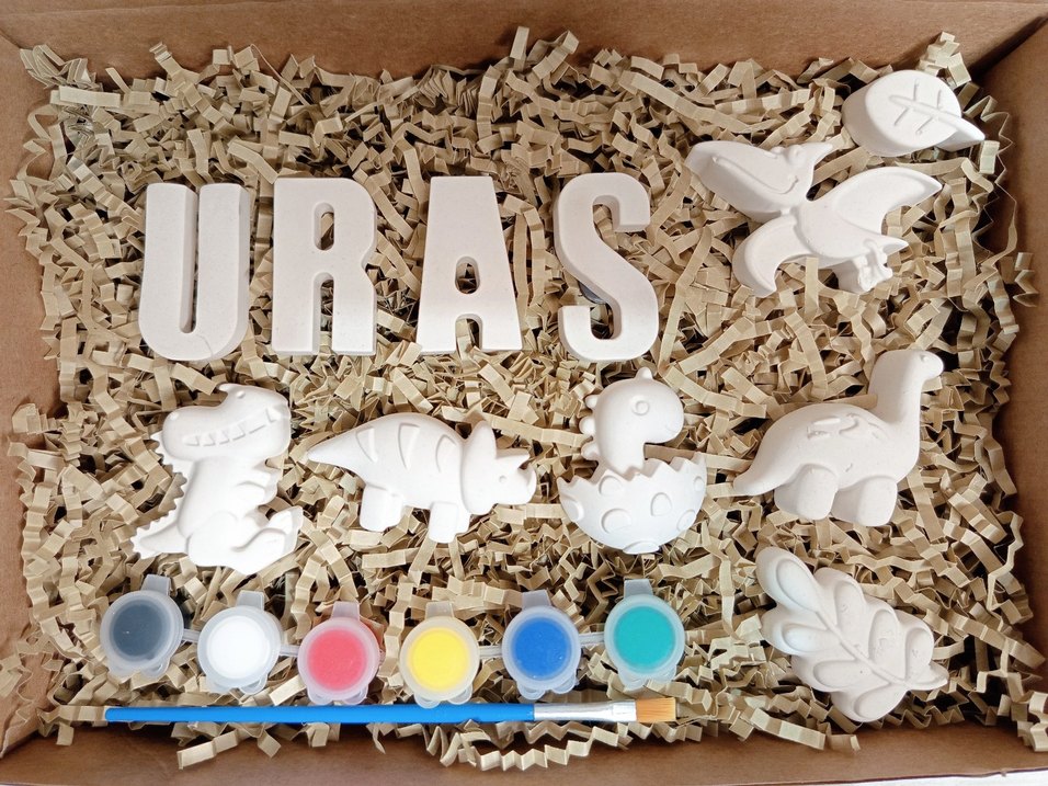 Magnetli Hediyelik Boyama Seti Taş Tozu Alçı - Görsel 2