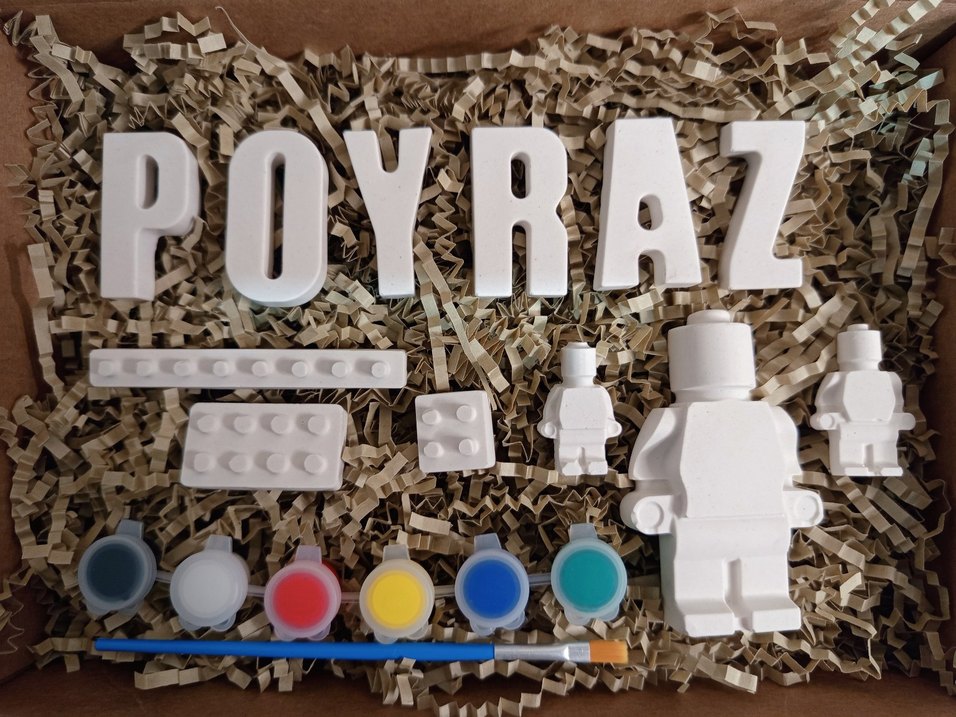 Magnetli Hediyelik Boyama Seti Taş Tozu Alçı - Görsel 5