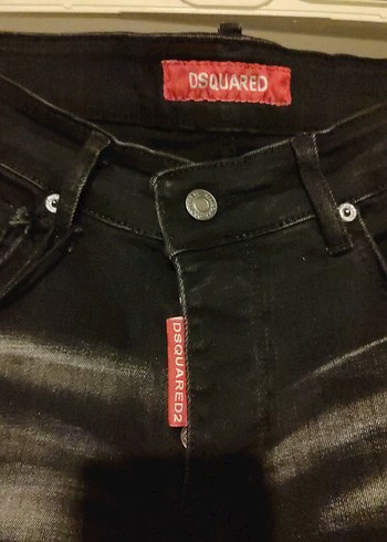 Siyah Baskılı Erkek Slim Fit Kot Pantolon - Görsel 6