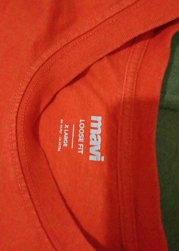 Kırmızı Erkek Keten Kısa Kollu Tişört - Görsel 3