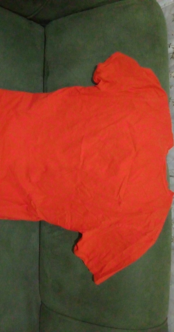 Kırmızı Erkek Keten Kısa Kollu Tişört - Görsel 4