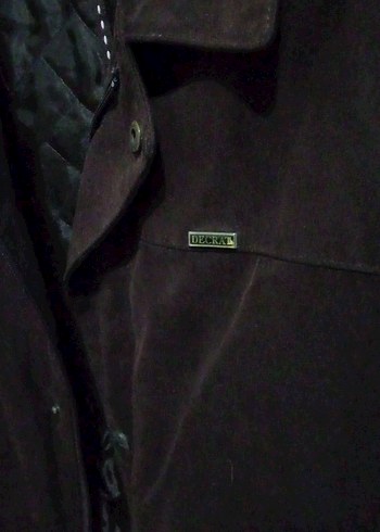 Düğmeli Kahverengi Süet Erkek Ceket - Görsel 3