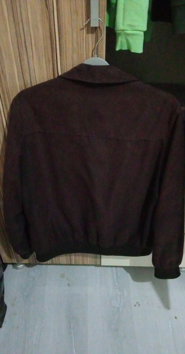 Düğmeli Kahverengi Süet Erkek Ceket - Görsel 2