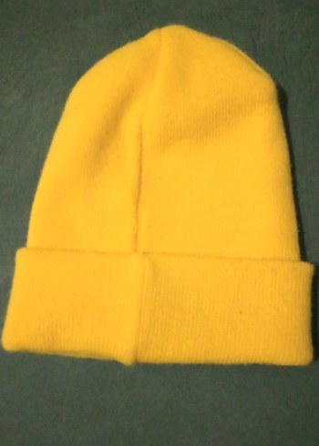 Sarı Kadın Örgü Bere - Görsel 2