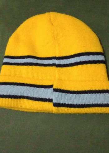 Sarı Triko Kadın Bere - Görsel 2