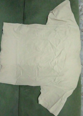 Bej Pamuklu Erkek Tişört - Görsel 4