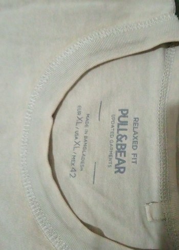 Bej Pamuklu Erkek Tişört - Görsel 3