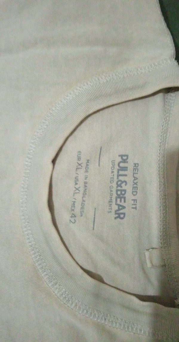 Bej Pamuklu Erkek Tişört - Görsel 3