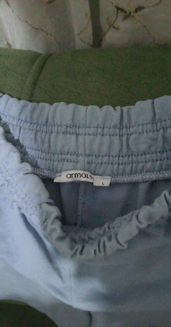 Mavi Pamuklu Rahat Kesim Mini Şort - Görsel 3