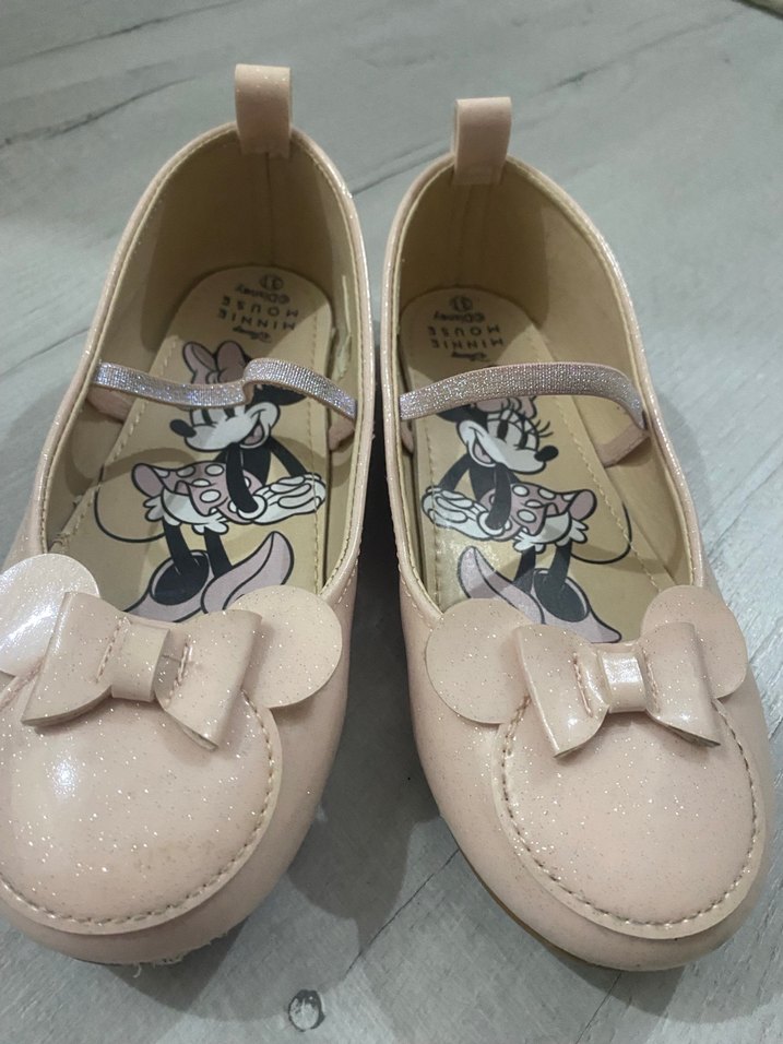 Pembe Kız Çocuk Baskılı Babet Ayakkabı - Görsel 2