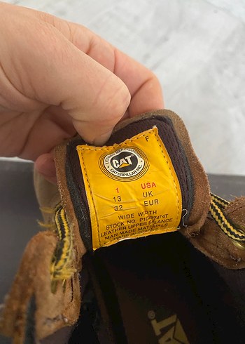 Çocuk Süet Kahverengi orjinal cat Bot - Görsel 4