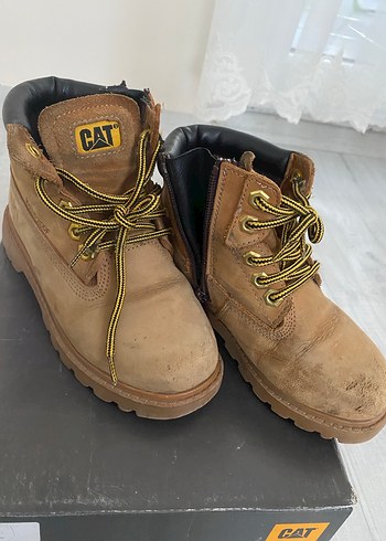 Çocuk Süet Kahverengi orjinal cat Bot - Görsel 2