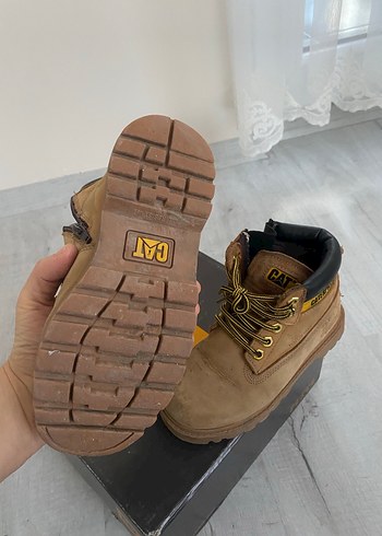 Çocuk Süet Kahverengi orjinal cat Bot - Görsel 3