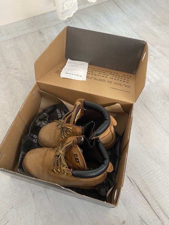 Çocuk Süet Kahverengi orjinal cat Bot - Görsel 5