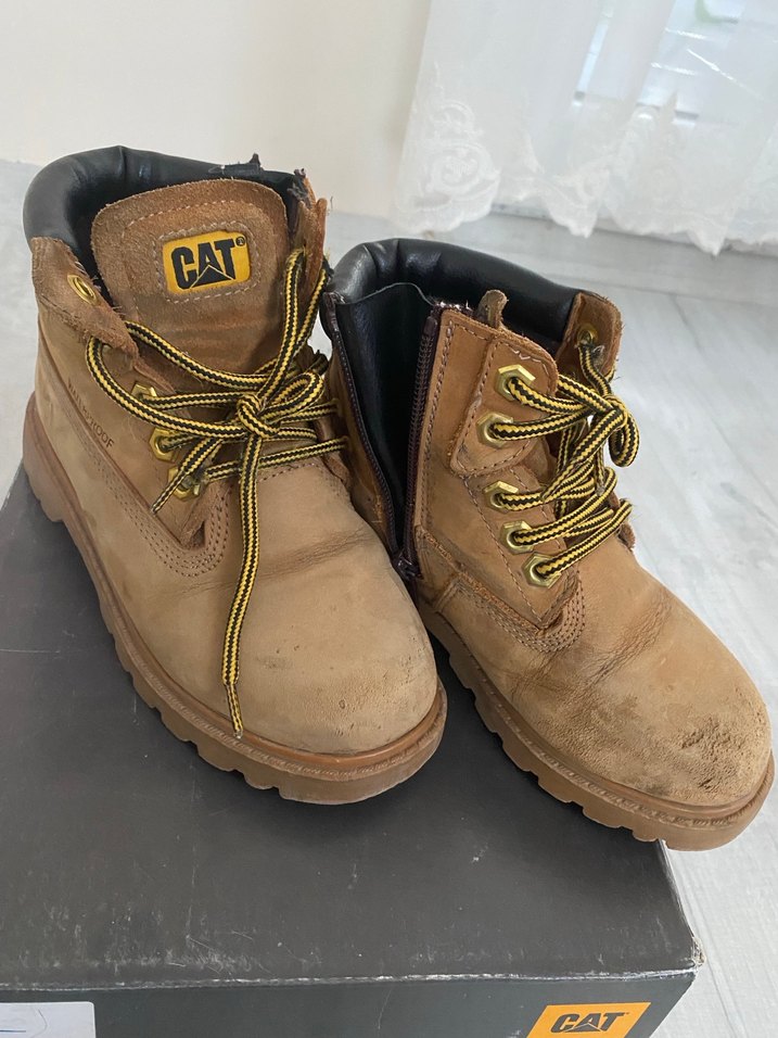 Çocuk Süet Kahverengi orjinal cat Bot - Görsel 2