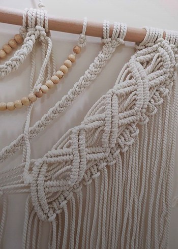 Bohem Nakışlı Beyaz duvar süsü - Görsel 2