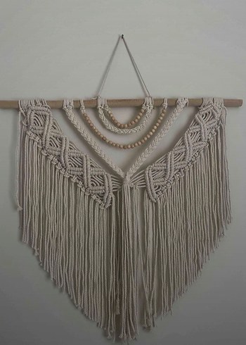 Bohem Nakışlı Beyaz duvar süsü - Görsel 4