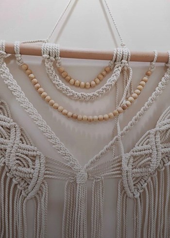 Bohem Nakışlı Beyaz duvar süsü - Görsel 3