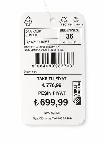 Erkek Lacivert Kumaş Pantolon - Beden 36 (Sıfır Etiketli) - Görsel 4