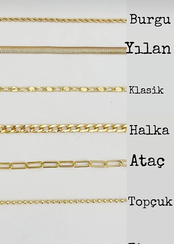 Zincir Detaylı Parlak Altın Kadın Bileklik - Görsel 2