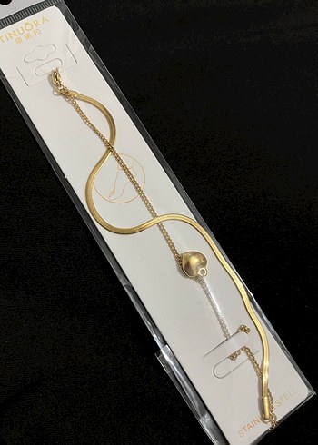 Altın Renk Zincir Detaylı Kadın ayak Zinciri - Görsel 6