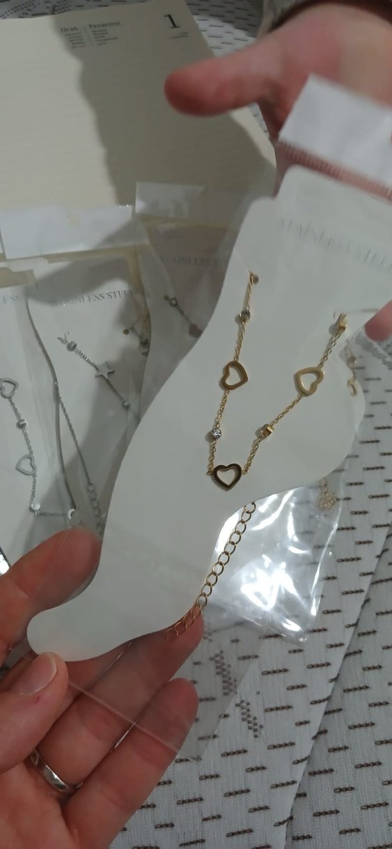 Altın Renk Zincir Detaylı Kadın ayak Zinciri - Görsel 2