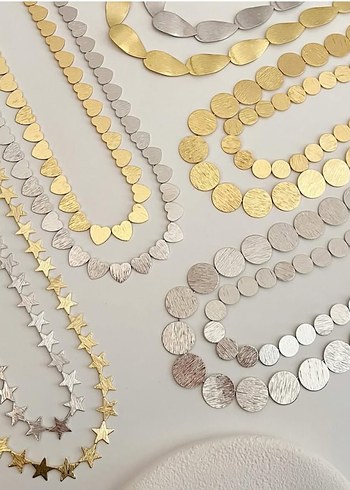 Zincir Detaylı Uzun Altın Kadın Kolyeleri - Görsel 6