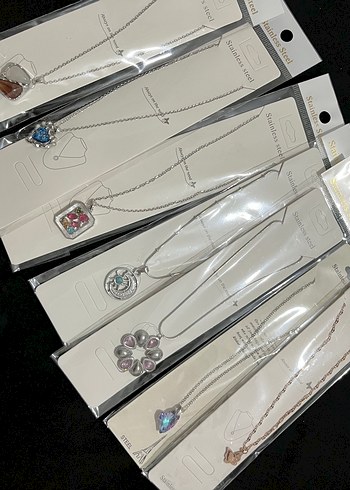 Zincir Detaylı Uzun Altın Kadın Kolyeleri - Görsel 11