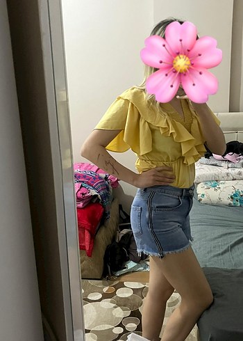 Zara kot şort - Görsel 3