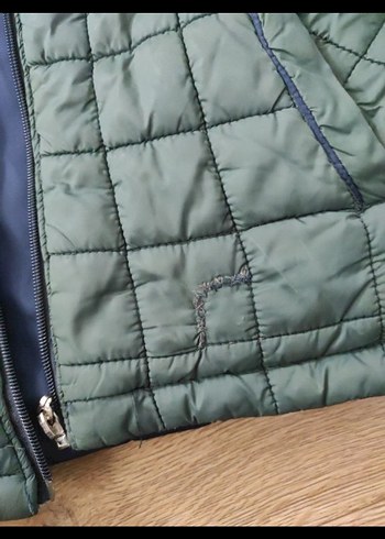 Kapüşonlu Koyu Yeşil erkek çocuk Mont - Görsel 5