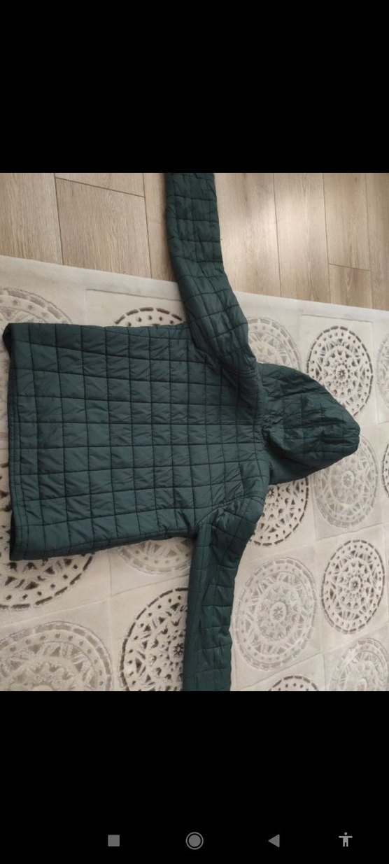 Kapüşonlu Koyu Yeşil erkek çocuk Mont - Görsel 2