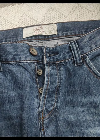 Tokalı Gri Mavi Rahat Kesim Erkek Kot Pantolon - Görsel 7