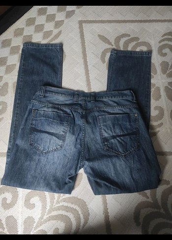 Tokalı Gri Mavi Rahat Kesim Erkek Kot Pantolon - Görsel 5