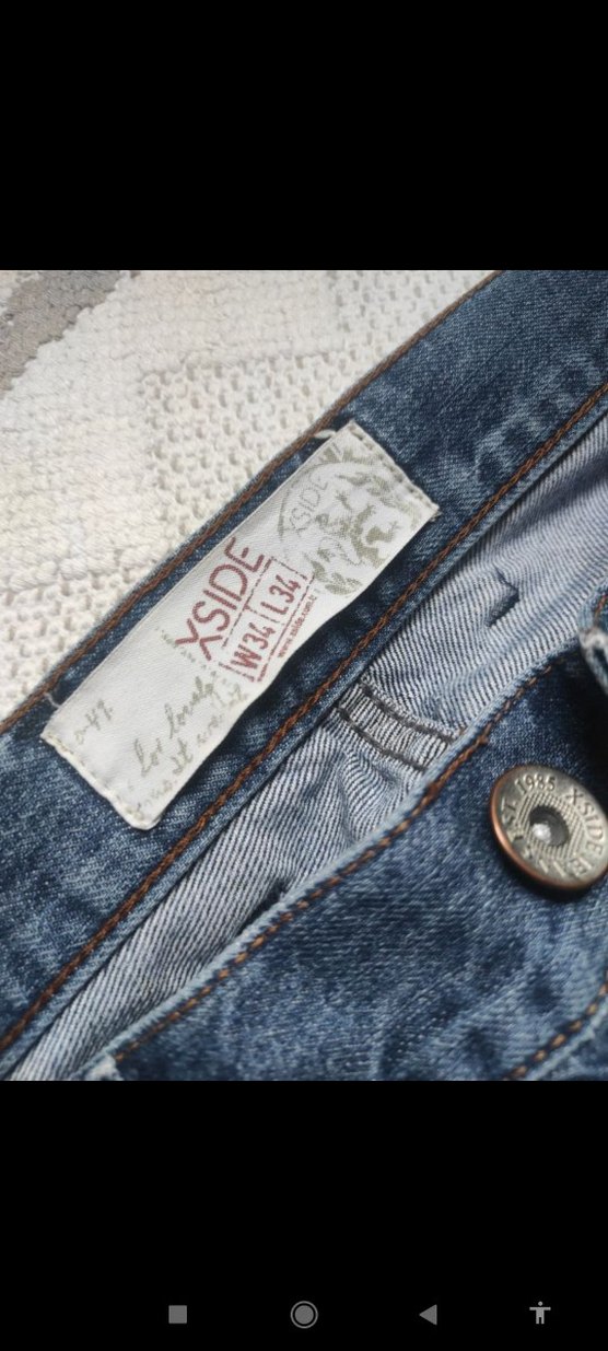 Tokalı Gri Mavi Rahat Kesim Erkek Kot Pantolon - Görsel 2