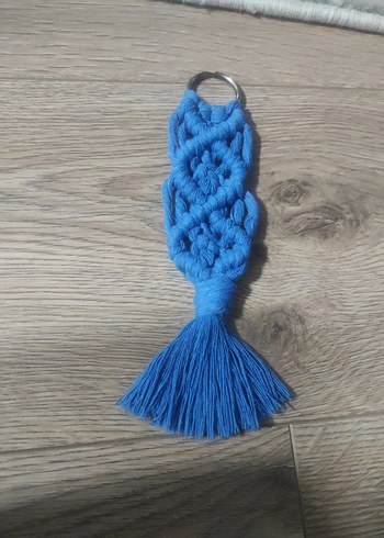 Mavi Bohem Püsküllü Anahtarlık - Görsel 4