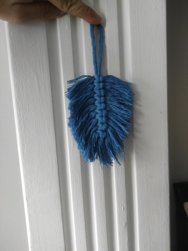 Mavi Püsküllü Bohem Kadın Anahtarlık - Görsel 2