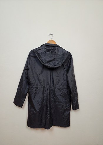 Düğmeli Siyah Midi Kadın Ceket - Görsel 3