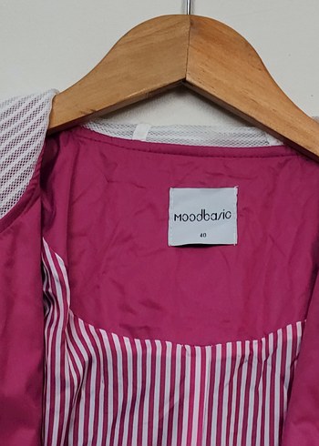 Kadın Uzun Pembe Fermuarlı Yağmurluk - Görsel 3