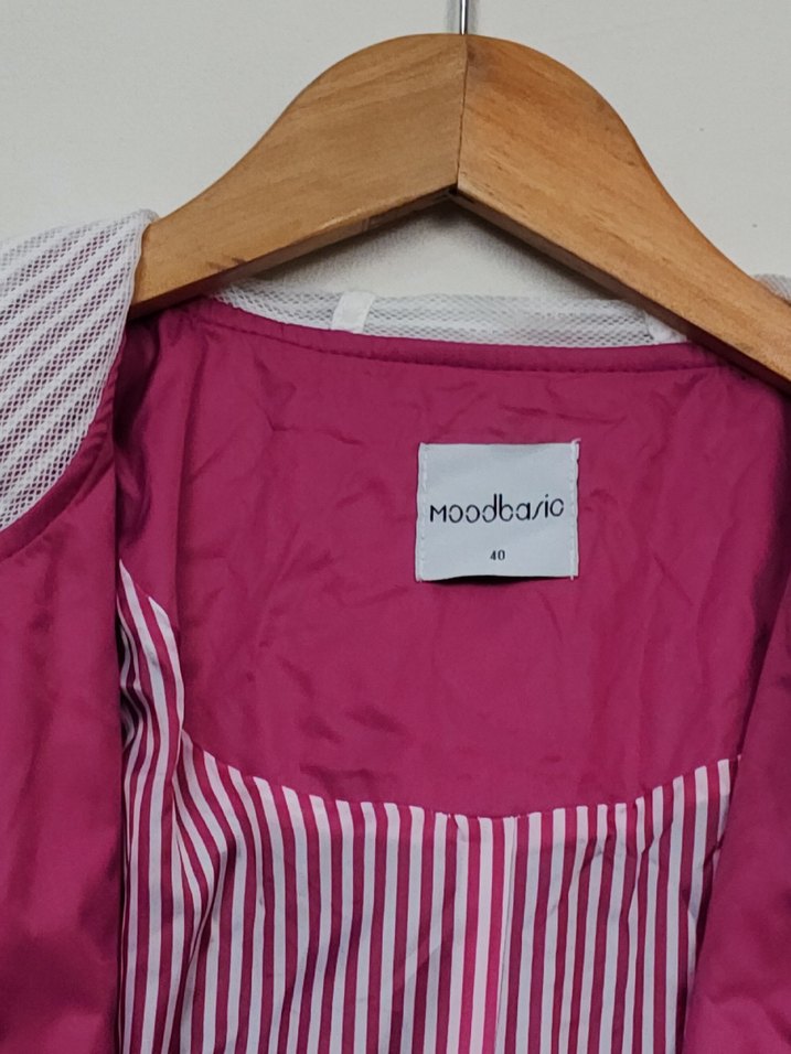 Kadın Uzun Pembe Fermuarlı Yağmurluk - Görsel 3