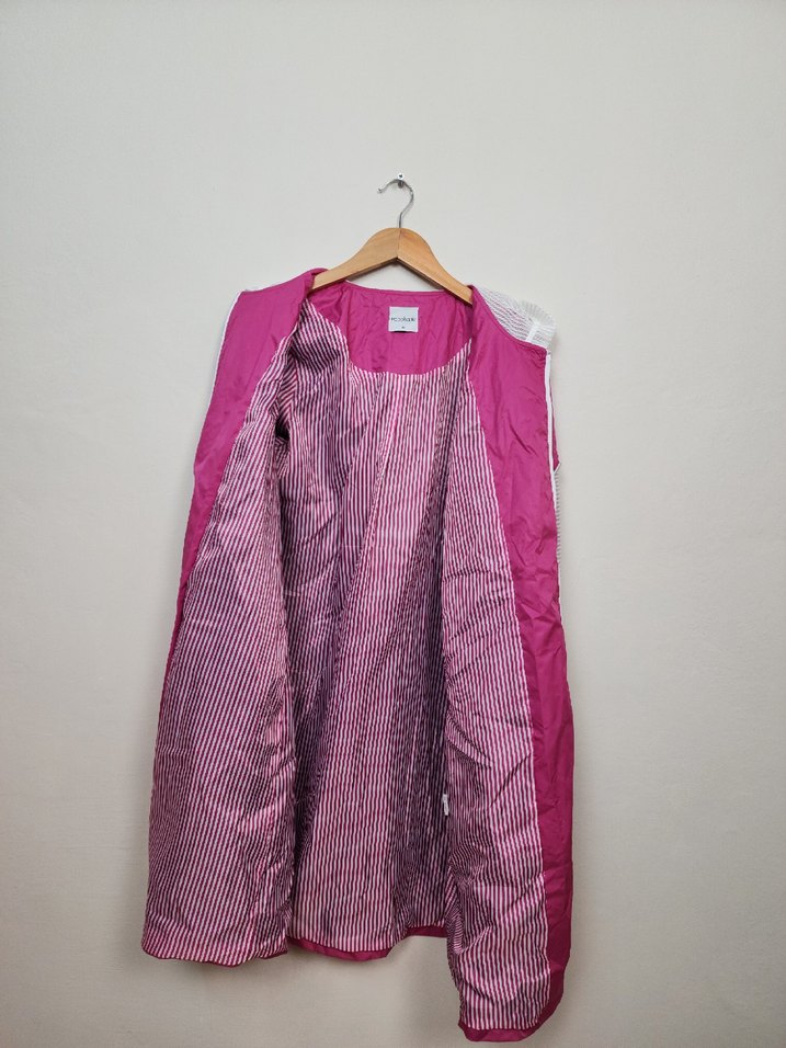 Kadın Uzun Pembe Fermuarlı Yağmurluk - Görsel 5