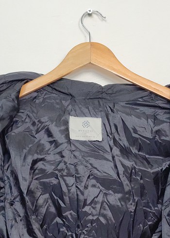 siyah Kadın Fermuarlı Midi Ceket - Görsel 4