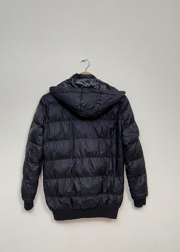 siyah Kadın Fermuarlı Midi Ceket - Görsel 2