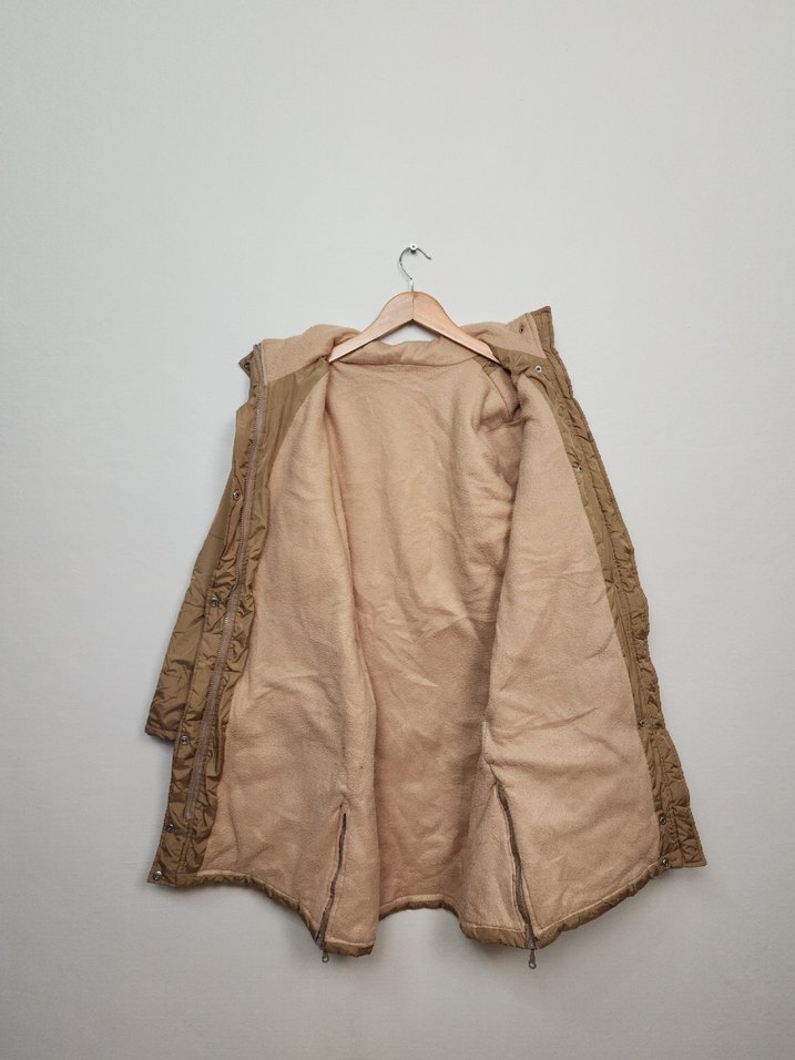 Bej Midi Kadın Düğmeli Ceket - Görsel 4